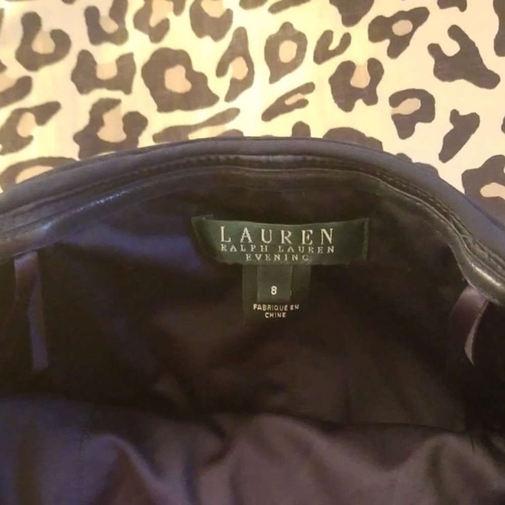 Ralph Lauren Strapless Navy Evening Gown